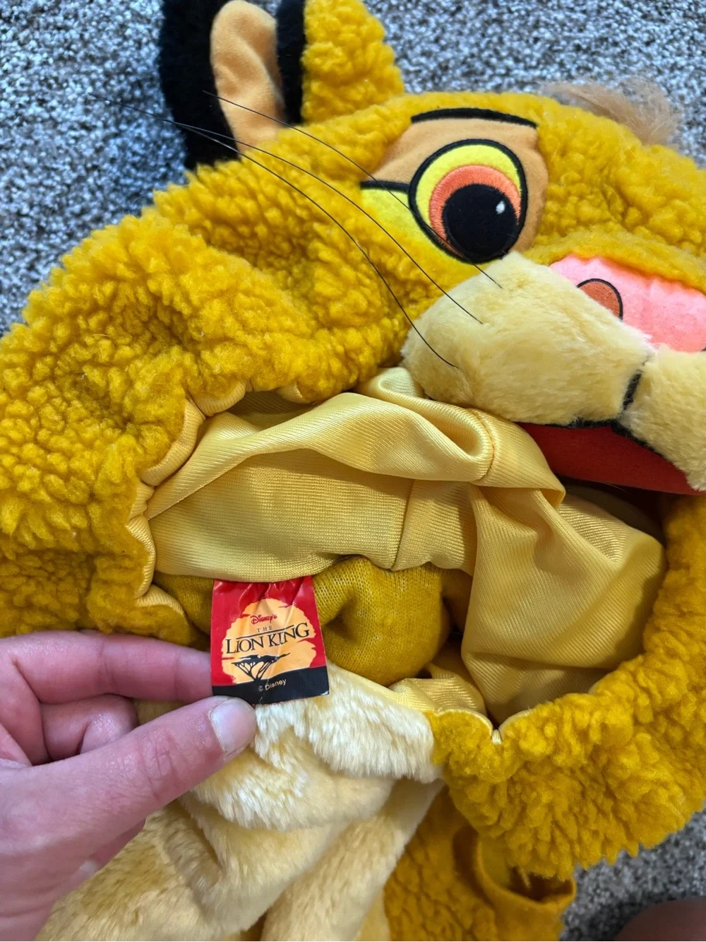 Vintage 90s Lion King Simba Toddler Costume
